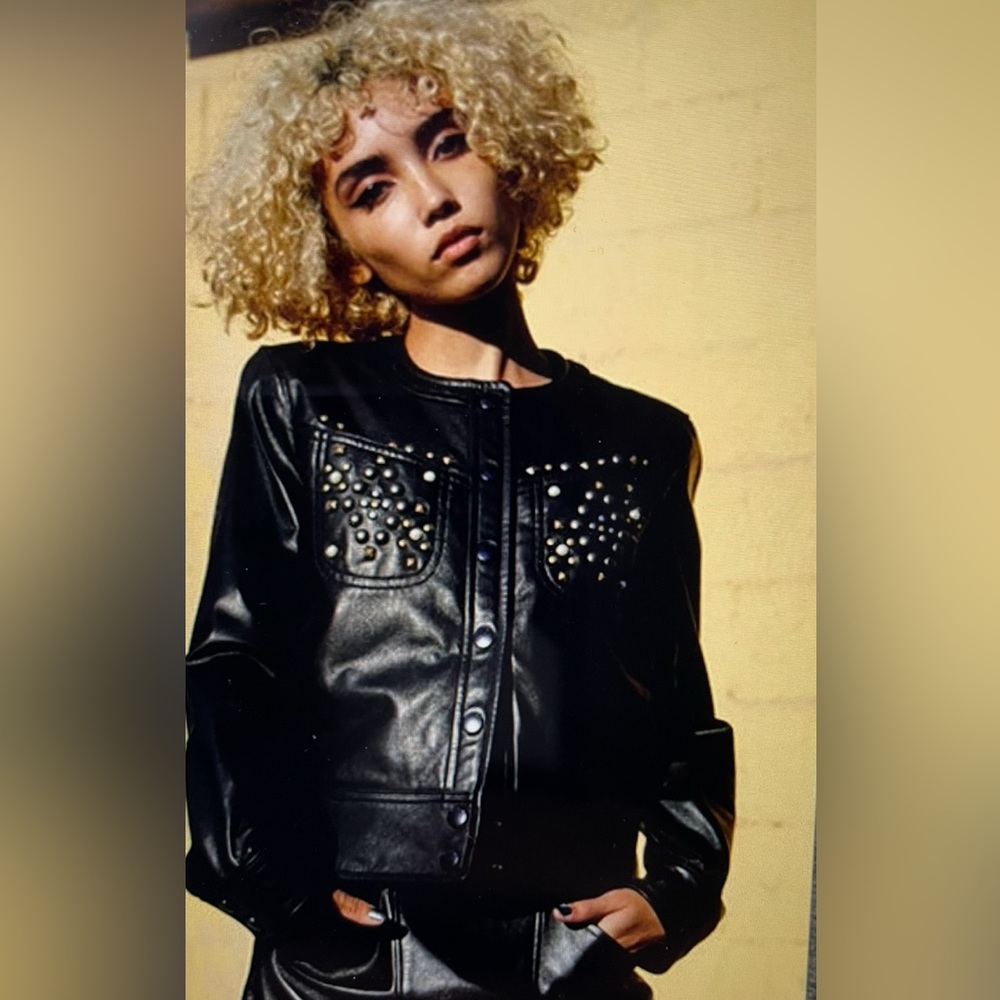 Coach Studded Black Leather Jacket. NWT.